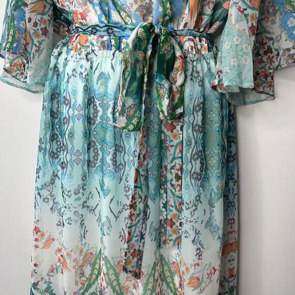 CITY CHIC Maxi Dress Womens 18 Rhinestone Boho Floral Party Wedding Date Church - Picture 6 of 11